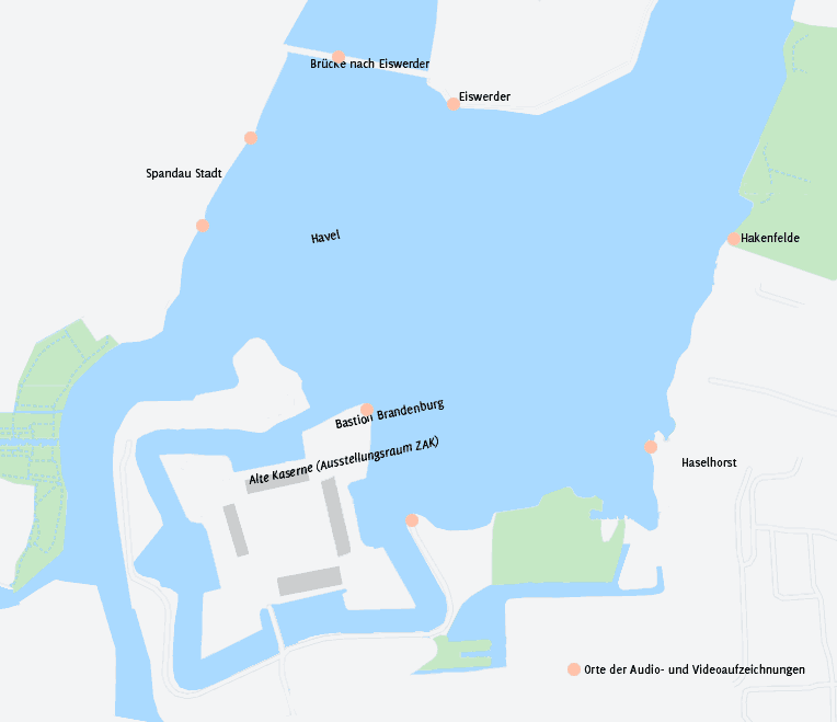 map: locations of the audio recordings around the Citadel plan